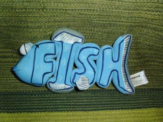 Word World Blue Fish Plush Toy Magnetic Magnet Stuffed Animal 9 " Pbs Kids