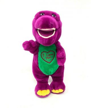 Barney Purple Dinosaur Plush Singing " I Love You " Lyons 11 " Tall