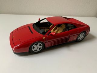 Hot Wheels Elite Edition 1989 Ferrari 348 Tb Red 1/18 Diecast Car V7436