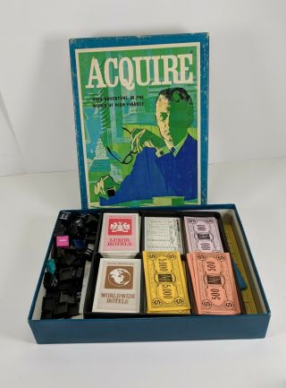 1968 Acquire Board Game High Adventure In The World Of High Finance -