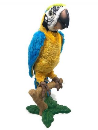Hasbro Furreal Friends Talking Parrot Squawkers Mccaw Interactive Toy W/ Stand