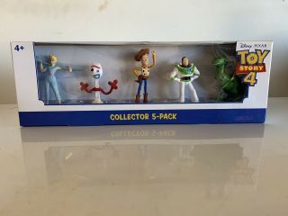 Toy Story 4 Mini Figures Collector 5 - Pack Disney Pixar Woody Buzz Forky Bo Peep