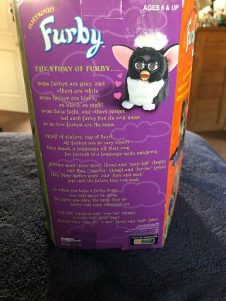 1998 Furby Model 70 - 800 Gray & Pink Ears & Green Eyes Tiger Electronics 1st Gen 3