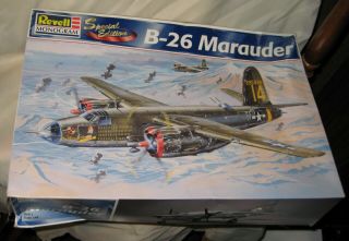 Revell/monogram B - 26 Marauder " Special Edition " 1/48 Model Kit W Resin Set Bag