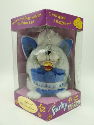 Millennium Blue Gray Furby 1999 Special Limited Edition Model 70 - 894