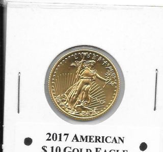 2017 American Gold Eagle 1/4 Oz Brilliant Uncirculated