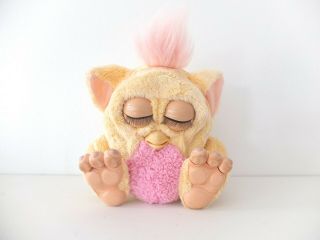 Furby Baby With Rubber Feet,  Beige And Pink With Green Eyes,  Tiger Electronics