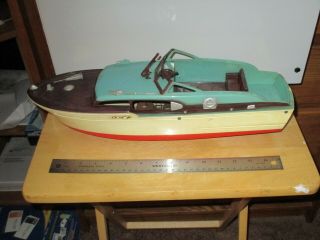 1960s Chris Craft 42 Ft Express Cruiser Boat Model Battery Operated 18 "