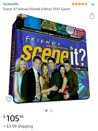 Played 2x Friends Scene It Deluxe Edition Complete Board Game In Tin Box