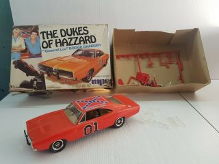 Mpc Dukes Of Hazrd General Lee Dodge Charger 1:25 Scale Model Kit Box Built 1979