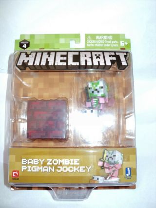 Minecraft Series 4 Core Figure & Accessories - Baby Zombie Pigman Jockey - Misb
