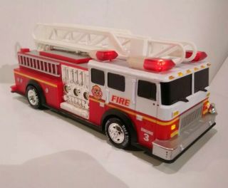 Road Rippers Rush And Rescue Fire Engine Ladder 12 " Truck W/lights And Sounds