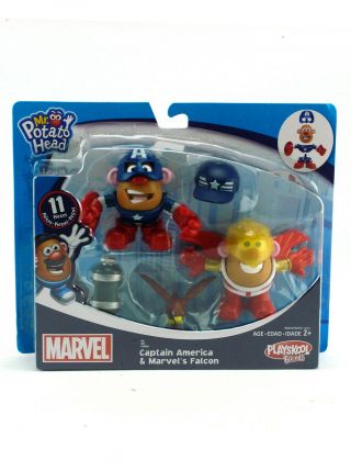 Mr.  Potato Head Marvel Captain America Falcon Figures Mixable Mashable Playskool