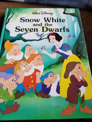 Disney Snow White And The Seven Dwarfs Vintage Collectible Twin Book 1989 Hc