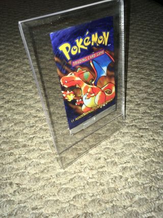 Pokémon Charizard Base Set Booster Pack Opened/wrapper Only Framed