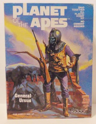 Vintage 1973 Planet Of The Apes General Ursus Model Addar 103 W/ Box Complete