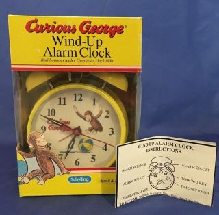 Curious George Wind Up Alarm Clock Schylling
