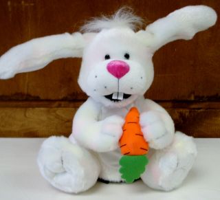 Gemmy Singing Easter Rabbit Bunny Plush Tutti Frutti Ears Flap Head Moves