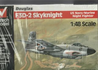 Czech Model 1/48 Douglas F3d - 2 Skyknight " Us Navy/marine Night Fighter "