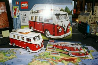 Complete Lego Set 10220 Vw Bus Volkswagen T1 Camper Van - & Instructions