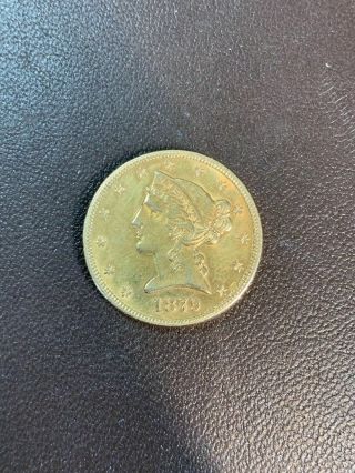 1879 Liberty Head $5 Gold Half Eagle Xf Details