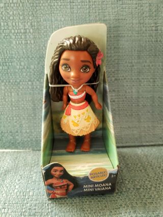 Moana Mini Toddler Doll Disney Princess 3 " Miniature Moana Poseable Figure,