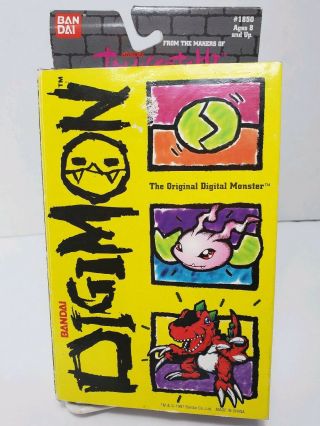 1997 Digimon Digital Monster Ver.  1 Grey Virtual Pet Tamagotchi Bandai hand held 3