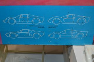 4 Eldon 1/24 Scale Slot Cars Ferrari Dino Chaparral Ford GT Porsche Carrera 6 2