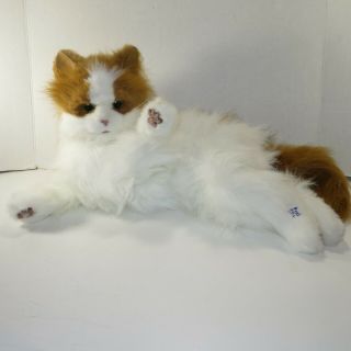 Hasbro Furreal Friends Interactive Orange White Adult Cat Toy Lulu Cuddlin Kitty