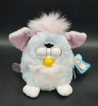 Vintage 1999 Furby Babies Light Blue White Baby