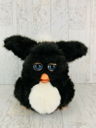 2005 Furby Black With White Belly & Blue Eyes Tiger Electronics 2005