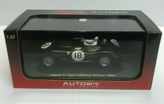 Autoart Slot Racing Jaguar C - Type 1st Lemans 1953 18 (nr) 13571 Lights
