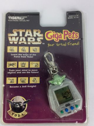 Star Wars Yoda Giga Pet Tiger Electronics Keychain Gigapet W/