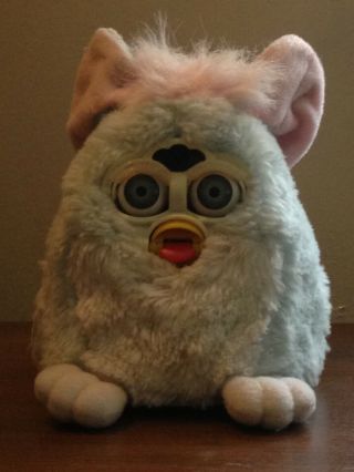 Vtg Tiger Toy Furby Babies Blue/teal,  White And Pink Figure Not