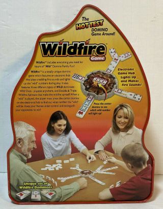 Wildfire Dominoes Electronic Game Lights Sound Fundex Tin 5420 - 100 Complete 2