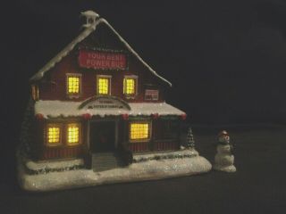 Vintage Hawthorne Holiday Illuminated " Farmall Best Power Buy Holiday Store " 4.  5 "