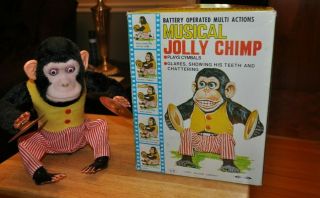 Vintage Daishin Musical Jolly Chimp Toy Story 3 Cymbal Tag Box Not