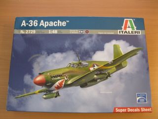 Italeri 1/48 North American A - 36 Apache 2729 Plastic Model Kit W/extras