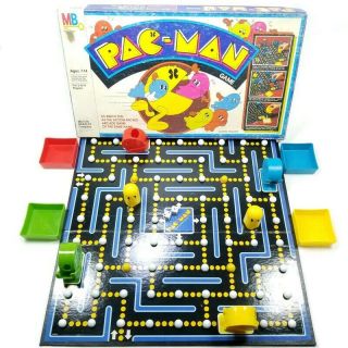 Ptg 1982 Milton Bradley Pac - Man Game Board Game 100 Complete Made In The Usa