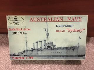 Hp Models 1/700 Resin Model Kit Of Cruiser Hmas Sydney I (1912 - 29)