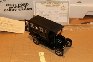 J377 Danbury 1925 Ford Model T Paddy Wagon 1:24 Black,  Title