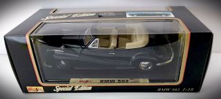 Maisto Black 1955 Bmw 502 Diecast Model - Scale 1:18