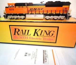Mth Rail King 30 - 4206 - 1e Bnsf Sd70ace Diesel Locomotive - O Gauge - Pre - Owned Wth Bx