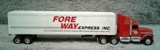 Ertl Foreway Express 1/64 Scale Tractor Trailer Truck Steel W/box