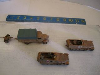 1/72 Scale Ww2 German,  Opel Blitz,  Pak 40,  (2) Sdkfz 251 Half Tracks & 5 Figures