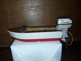 1962 K & O TOY JOHNSON OUTBOARD MOTOR 40 HP 4 STAR WITH BOAT 3