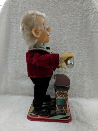 Vintage Mechanical Bartender Toy Figurine Battery Operated 2