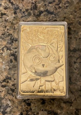 1999 Pokemon - Jigglypuff 23k Gold Plated Burger King Collectible Trading Card