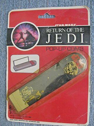 Vtg 1983 Star Wars Rotj Return Of The Jedi Pop - Up Comb Falcon C3po R2 - D2