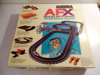 Vintage Aurora Afx Model Motoring " Pit Row Special " Race Set,  2 Cars